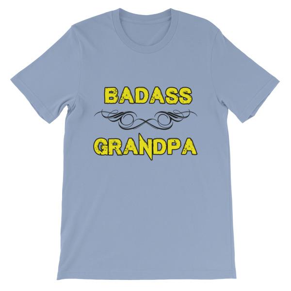 Badass Grandpa T-Shirt-Baby Blue-S-Awkward T-Shirts