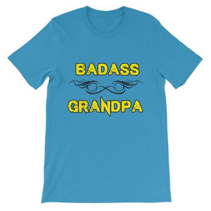 Badass Grandpa T-Shirt-Ocean Blue-S-Awkward T-Shirts