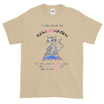I Believe in ReinCATnation Funny Cat T-Shirt-Sand-S-Awkward T-Shirts
