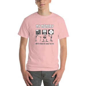 My Memory Ain't What it Used to Be Retro Computer Geek T-Shirt-Light Pink-S-Awkward T-Shirts
