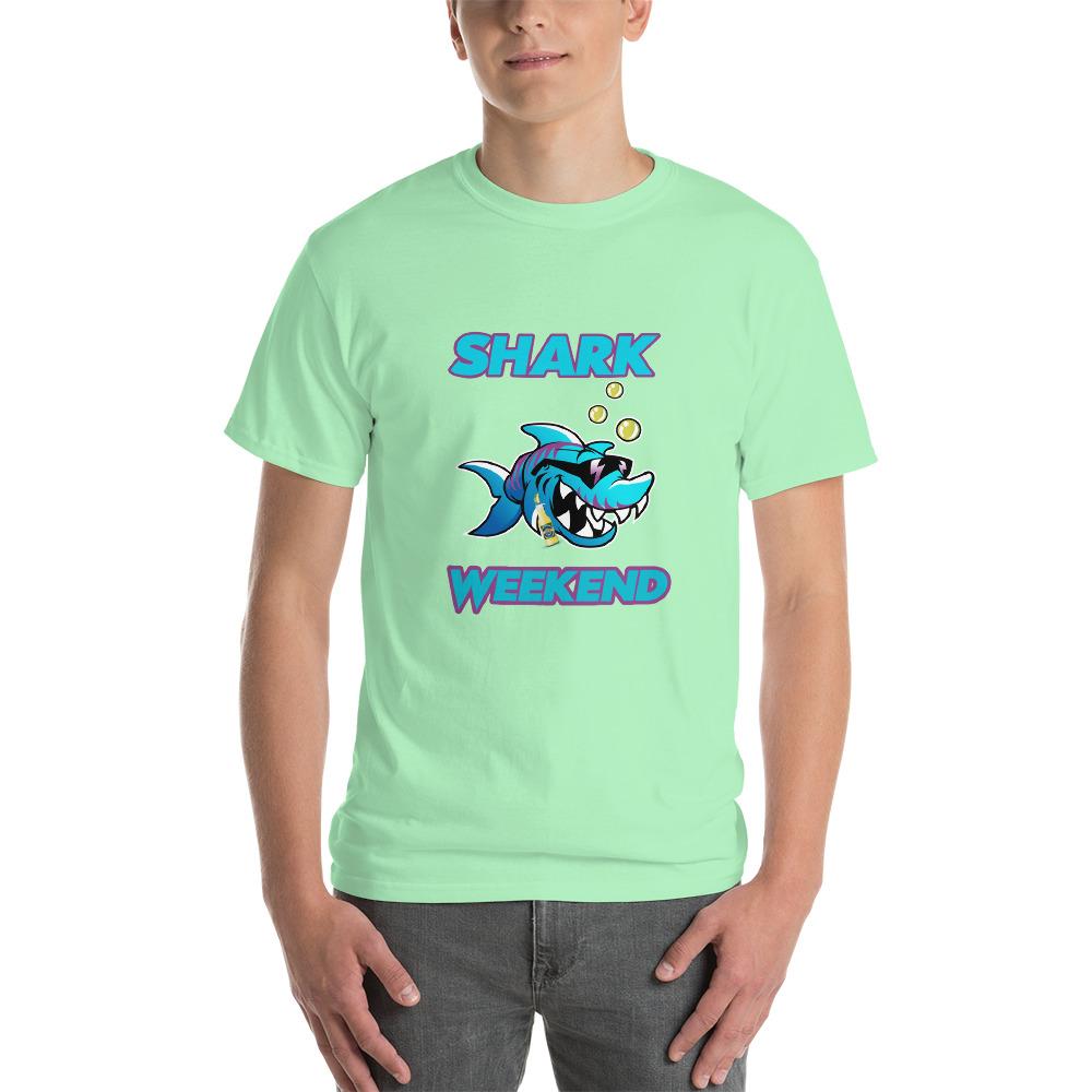 Shark Weekend T-Shirt-Mint Green-S-Awkward T-Shirts
