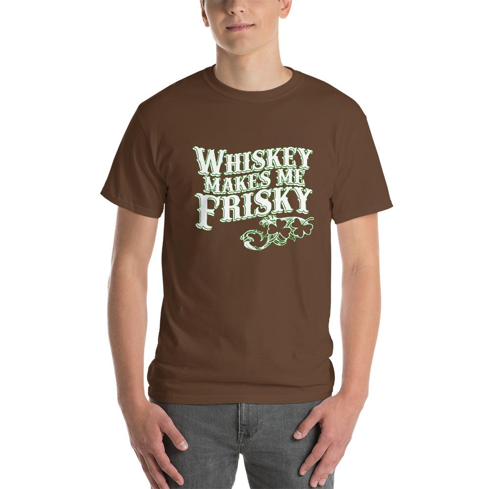 Whiskey Makes Me Frisky T-Shirt-Chestnut-S-Awkward T-Shirts