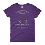 Workout - This Isn't Gonna Work Out Funny Gym Women's T-shirt-Purple-S-Awkward T-Shirts