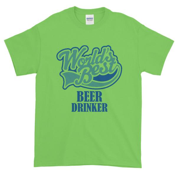 World's Best Beer Drinker T-shirt-Lime-S-Awkward T-Shirts