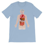 You Are Here Anatomy Medical T-shirt-Light Blue-S-Awkward T-Shirts