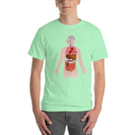 You Are Here (in My Heart) Anatomy Medical T-Shirt-Mint Green-S-Awkward T-Shirts
