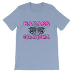 Badass Grandma T-shirt-Baby Blue-S-Awkward T-Shirts