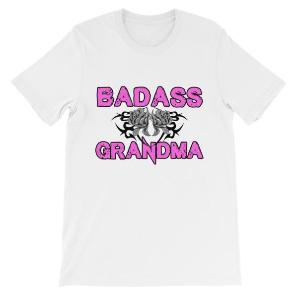 Badass Grandma T-shirt-White-S-Awkward T-Shirts