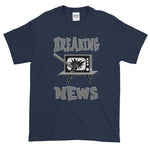 Breaking News TV Sledgehammer T-Shirt-Navy-S-Awkward T-Shirts