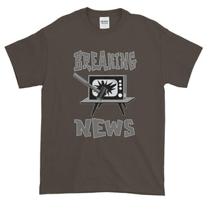 Breaking News TV Sledgehammer T-Shirt-Olive-S-Awkward T-Shirts