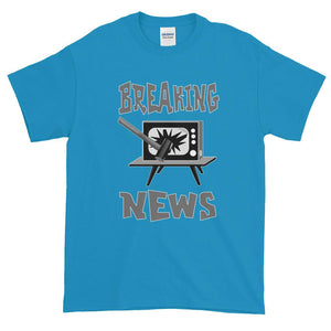 Breaking News TV Sledgehammer T-Shirt-Sapphire-S-Awkward T-Shirts
