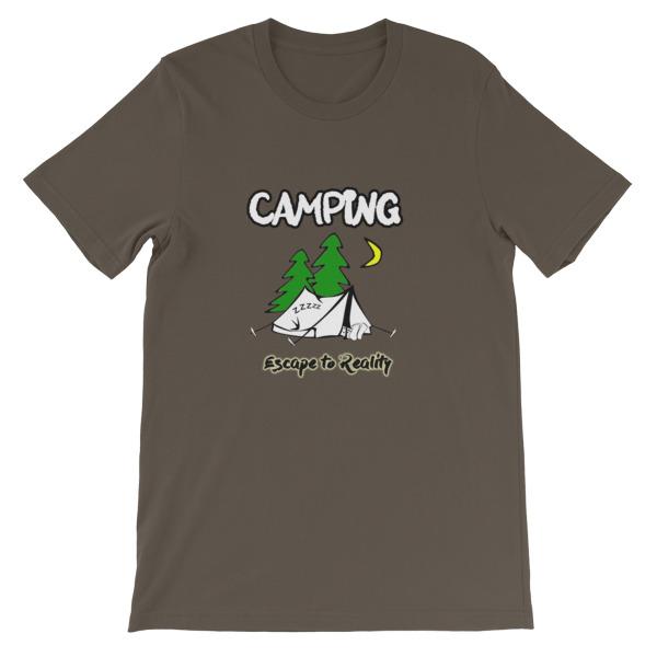 Camping Escape to Reality T-shirt-Army-S-Awkward T-Shirts
