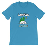 Camping Escape to Reality T-shirt-Ocean Blue-S-Awkward T-Shirts