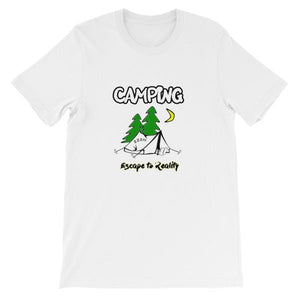 t shirts camping Camping Escape to Reality T-shirt – Awkward T-Shirts