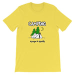 Camping Escape to Reality T-shirt-Yellow-S-Awkward T-Shirts