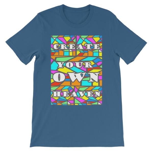 Create Your Own Heaven T-Shirt-Steel Blue-S-Awkward T-Shirts