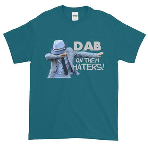 Dab on Them Haters T-shirt-Galapagos Blue-S-Awkward T-Shirts