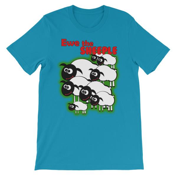 Ewe The Sheeple T-shirt-Aqua-S-Awkward T-Shirts
