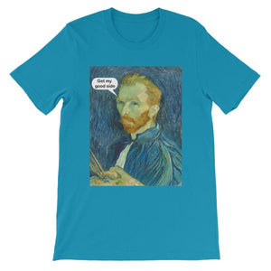 Get My Good Side Vincent Van Gogh T-shirt-Aqua-S-Awkward T-Shirts