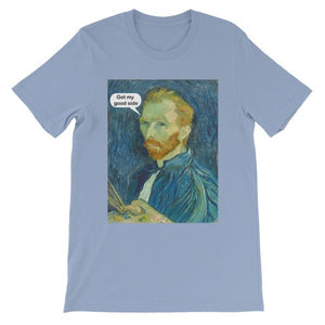 Get My Good Side Vincent Van Gogh T-shirt-Baby Blue-S-Awkward T-Shirts
