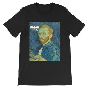 Get My Good Side Vincent Van Gogh T-shirt-Black-S-Awkward T-Shirts