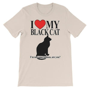 I Love My Black Cat T-shirt-Soft Cream-S-Awkward T-Shirts