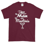 I Love My Man and My Martinis T-Shirt-Maroon-S-Awkward T-Shirts