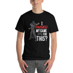 I Paused My Game for This Sarcastic Gamer T-Shirt-Black-S-Awkward T-Shirts