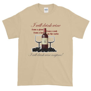 I Will Drink Wine Anytime T-shirt-Sand-S-Awkward T-Shirts