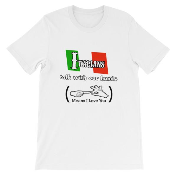 Italians Talk With Their Hands T-Shirt-White-S-Awkward T-Shirts
