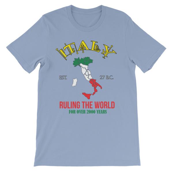 Italy Ruling the World for Over 2000 Years T-shirt-Baby Blue-S-Awkward T-Shirts