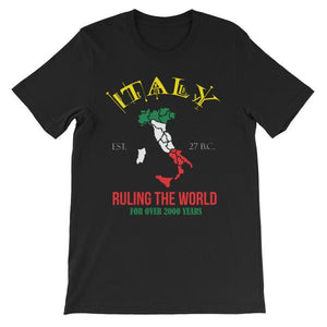 Italy Ruling the World for Over 2000 Years T-shirt-Black-S-Awkward T-Shirts