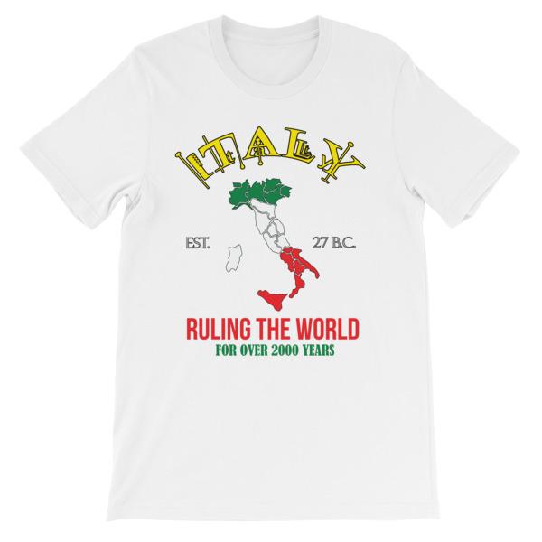 Italy Ruling the World for Over 2000 Years T-shirt-White-S-Awkward T-Shirts