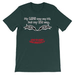My Eyes Say No My Lips Say Go Fuck Yourself T-Shirt-Forest-S-Awkward T-Shirts