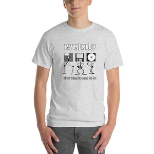 My Memory Ain't What it Used to Be Retro Computer Geek T-Shirt-Ash-S-Awkward T-Shirts