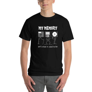 My Memory Ain't What it Used to Be Retro Computer Geek T-Shirt-Black-S-Awkward T-Shirts