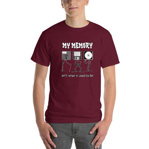 My Memory Ain't What it Used to Be Retro Computer Geek T-Shirt-Maroon-S-Awkward T-Shirts