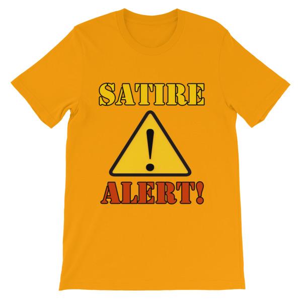 Satire Alert T-shirt-Gold-S-Awkward T-Shirts