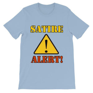 Satire Alert T-shirt-Light Blue-S-Awkward T-Shirts
