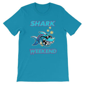 Shark Weekend T-Shirt-Aqua-S-Awkward T-Shirts