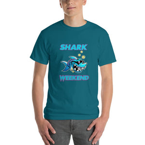 Shark Weekend T-Shirt-Galapagos Blue-S-Awkward T-Shirts