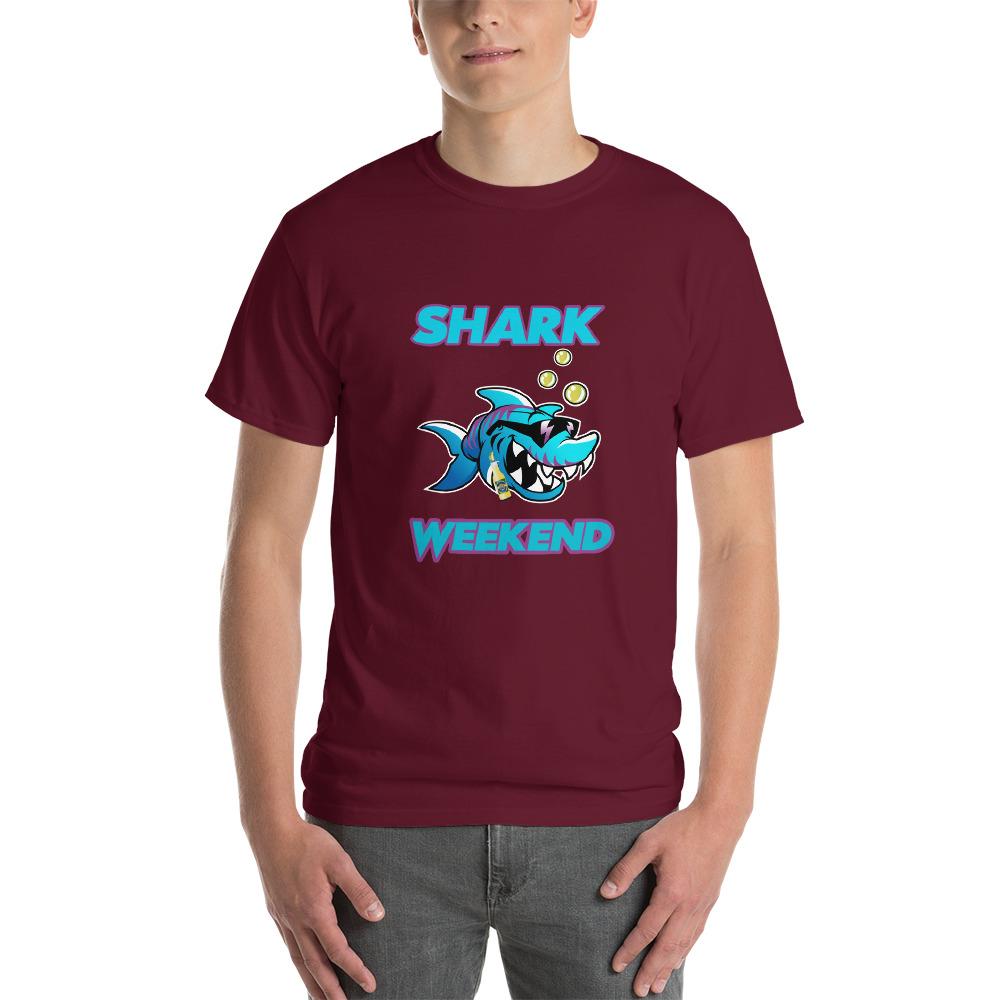 Shark Weekend T-Shirt-Maroon-S-Awkward T-Shirts