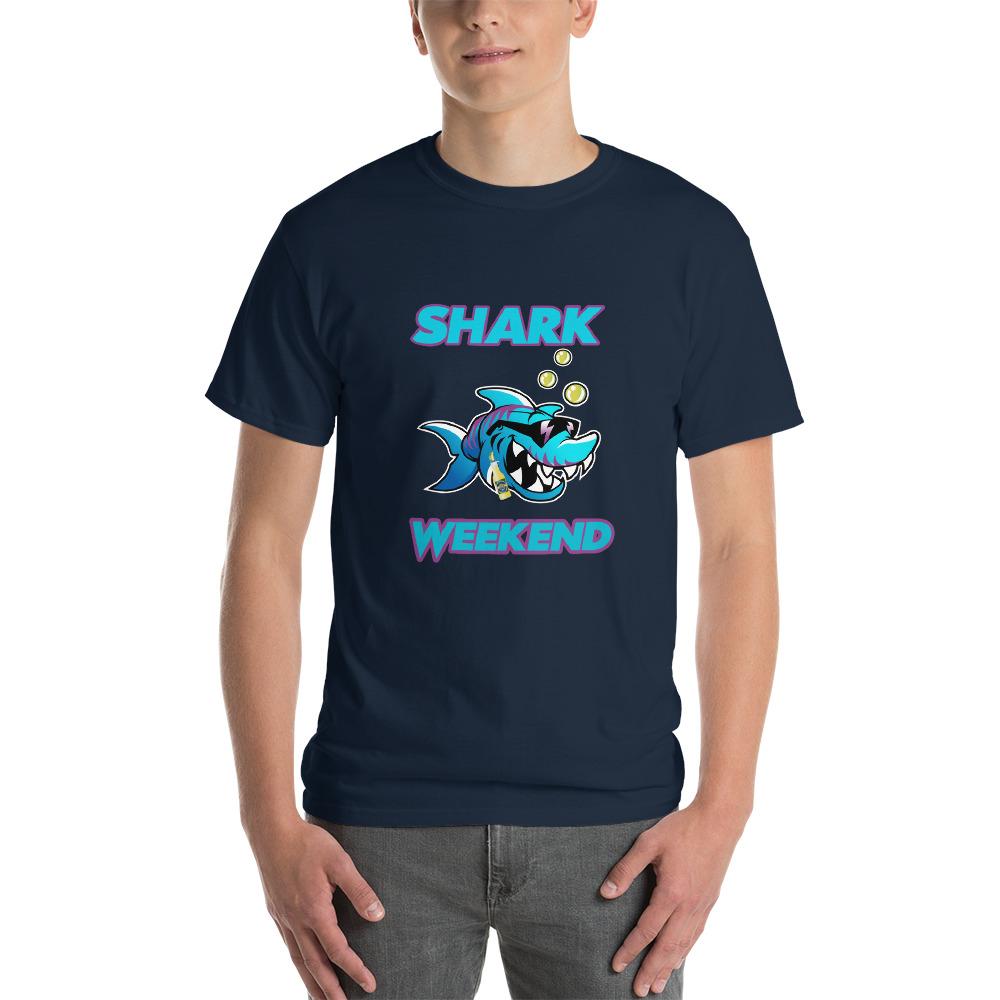 Shark Weekend T-Shirt-Navy-S-Awkward T-Shirts