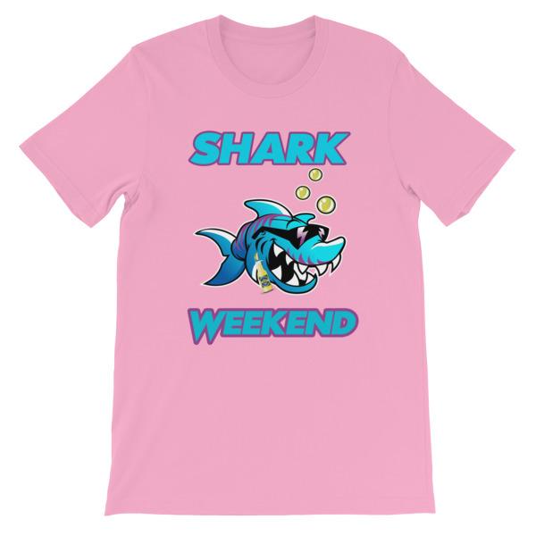 Shark Weekend T-Shirt-Pink-S-Awkward T-Shirts
