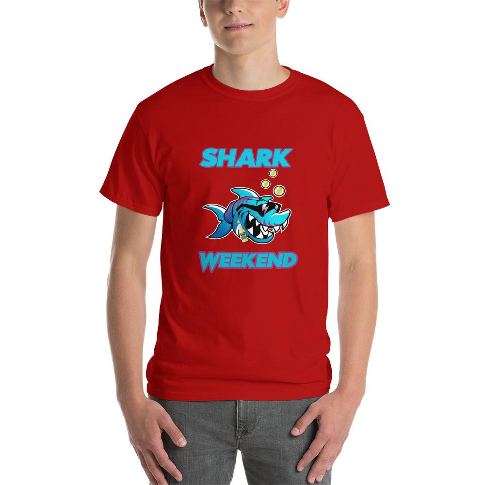 Shark Weekend T-Shirt-Red-S-Awkward T-Shirts