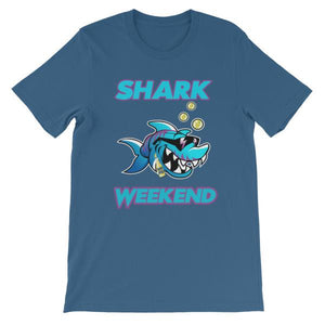 Shark Weekend T-Shirt-Steel Blue-S-Awkward T-Shirts