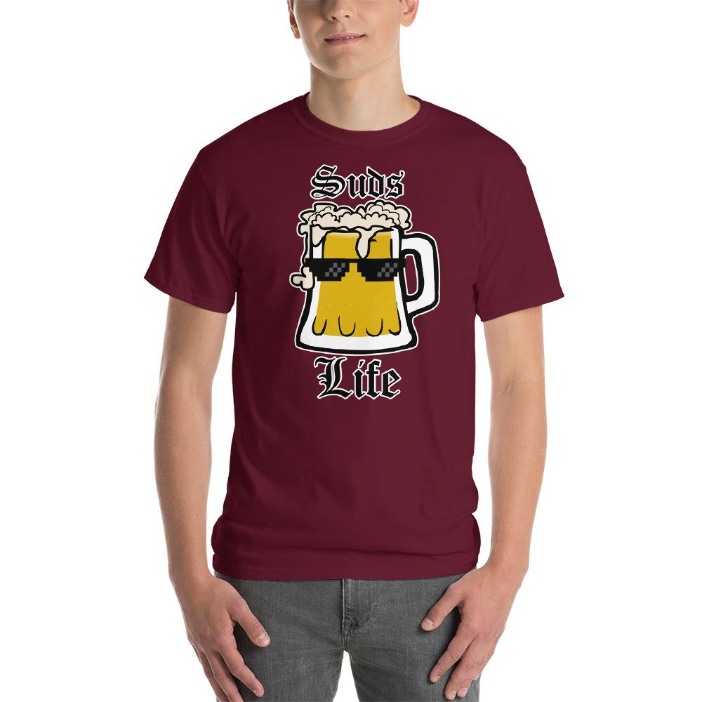 Suds Life Beer Lover T-Shirt-Maroon-S-Awkward T-Shirts