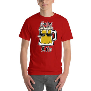 Suds Life Beer Lover T-Shirt-Red-S-Awkward T-Shirts