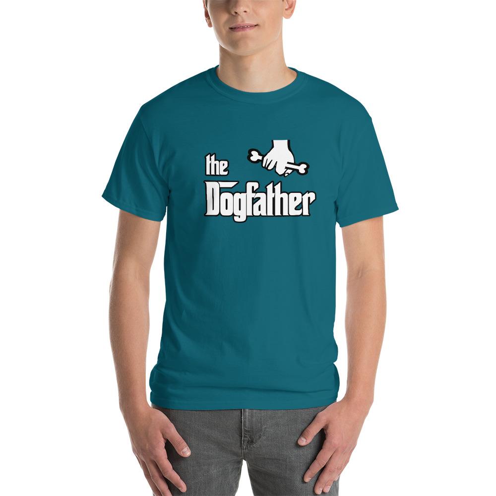 The Dogfather Dog Lover T-Shirt-Galapagos Blue-S-Awkward T-Shirts