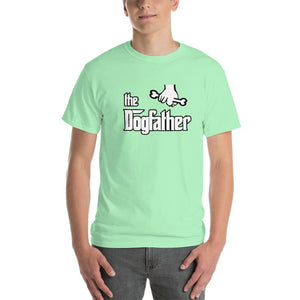 The Dogfather Dog Lover T-Shirt-Mint Green-S-Awkward T-Shirts